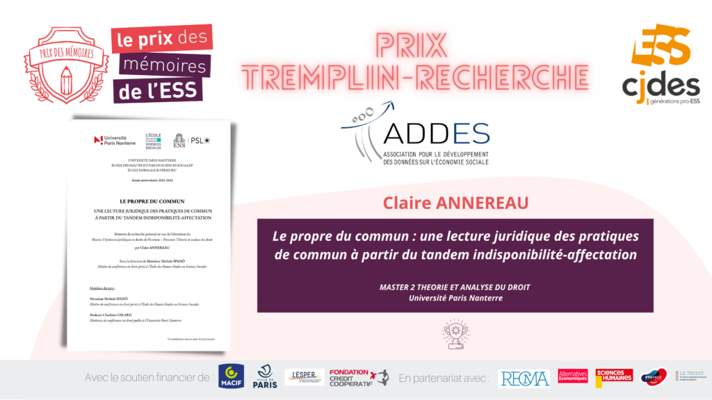 Prix des Mémoires de l’ESS : l’ADDES annonce les lauréates 2022 du Prix ...